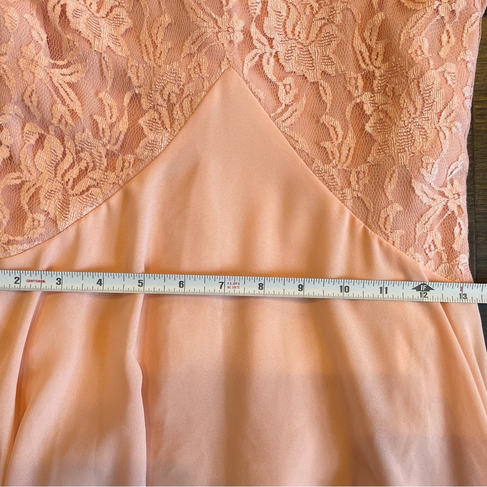 Vintage 80s URSULA OGF SWITZERLAND Dress Midi Formal Lace Party Retro Pink - Picture 5 of 11